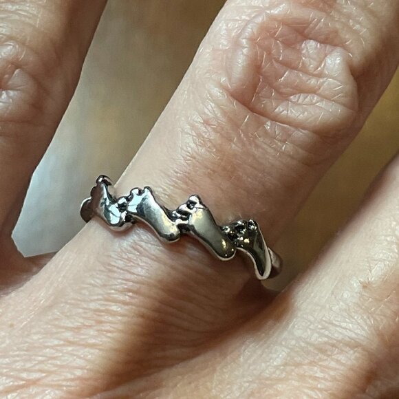 Baby Feet / Footprints Ring #855 - Picture 8 of 8